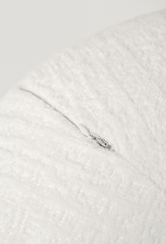 Set Scaun Leith Tapitat si Taburet Alb [10]