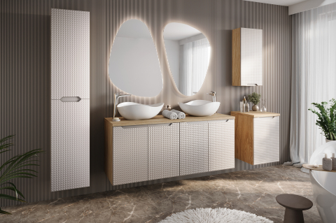 Set Baie Luxor Beige 140 cm cu Cos de rufe [1]