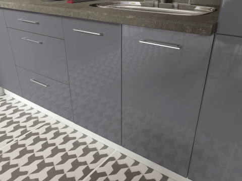 Set Mobila Bucatarie Creativa Gri 270 cm [2]