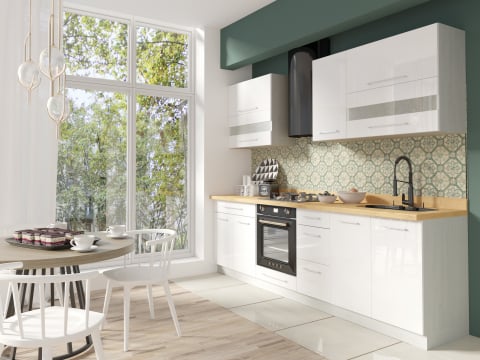 Bucatarie - Set Mobila Bucatarie Creativa Alba 270 cm