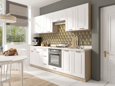 Bucatarie - Set Mobila Bucatarie Smart Alb 260 cm