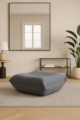 Sezlong Nua si Taburet Gri [19]