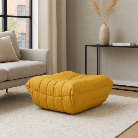 Sezlong Nua si Taburet Galben [2]