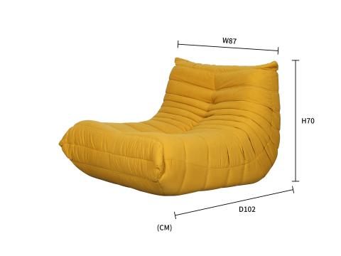 Sezlong Nua si Taburet Galben [8]