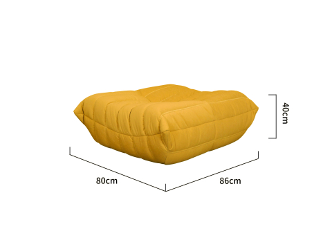 Sezlong Nua si Taburet Galben [16]