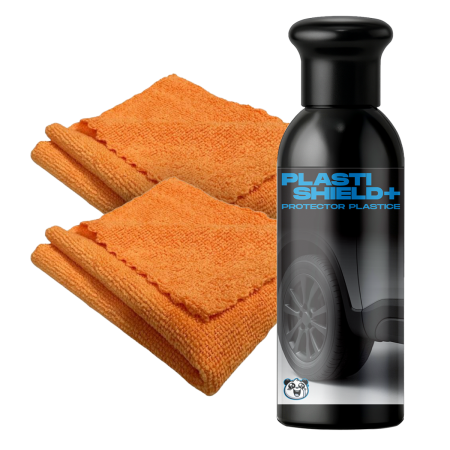 PACHETE - PLASTISHIELD 150ML DRESSING PLASTICE EXTERIOARE SI DOUA LAVETE MICROFIBRA