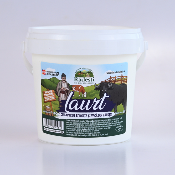 Iaurt cu lapte de bivoliță și vacă din Rădești - 500g [1]