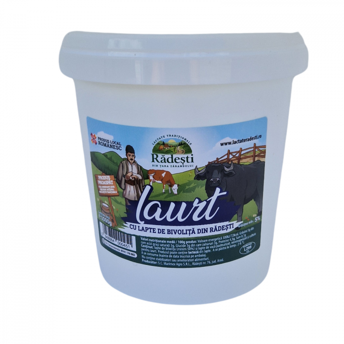 Iaurt cu lapte de bivoliță și vacă din Rădești - 500g [2]