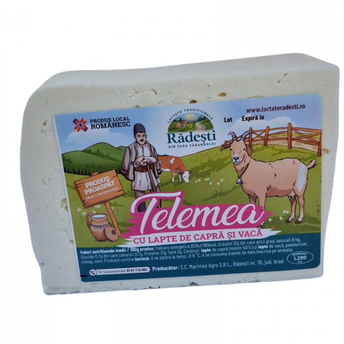 Telemea cu lapte de capră si vacă din Rădești - 300g [2]