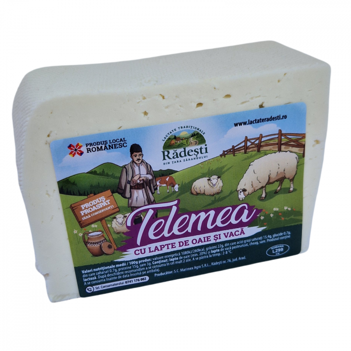 Telemea cu lapte de oaie și vacă din Rădești - 300g [2]