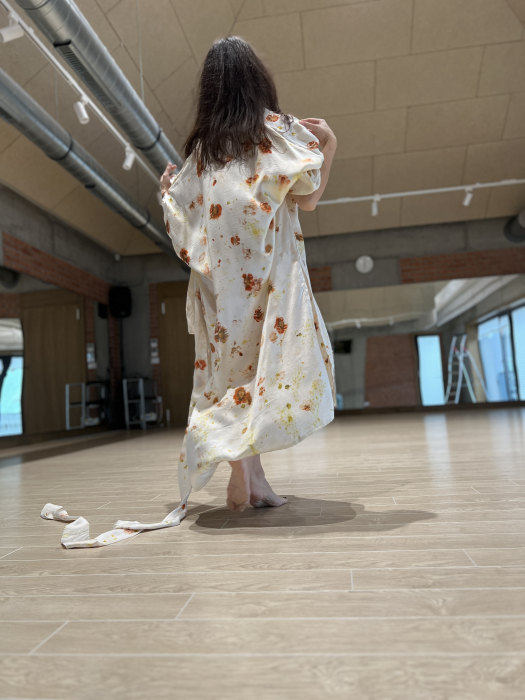Rochie kimono din mătase naturală imprimată cu flori, pentru femei, S/ M/ L [6]