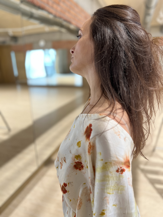 Rochie kimono din mătase naturală imprimată cu flori, pentru femei, S/ M/ L [7]