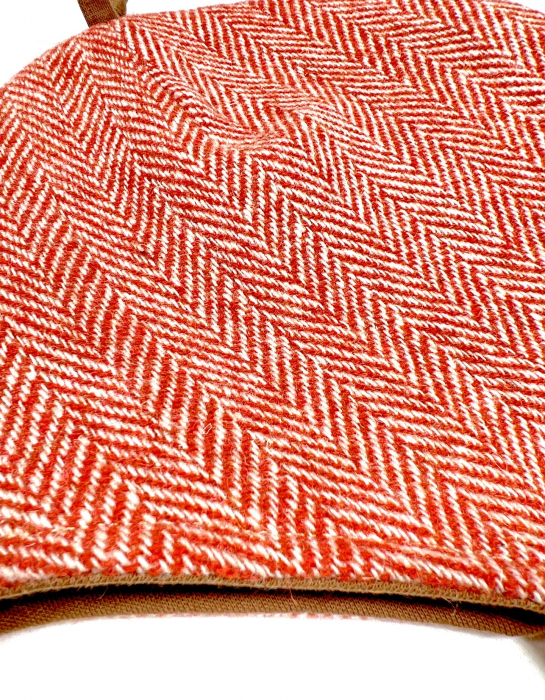 Căciulă din lână pură- Harris Tweed, dublată cu bumbac organic, pentru copii [2]