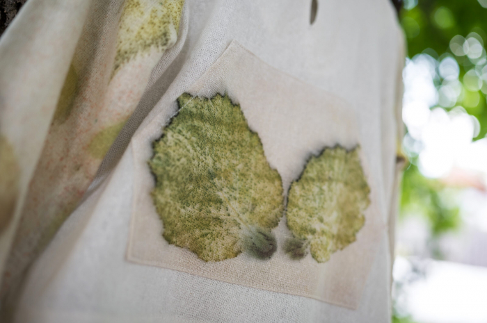 Cămașă din borangic cu buzunar și mâneci imprimate natural cu plante, pentru bebeluși, M92 [3]