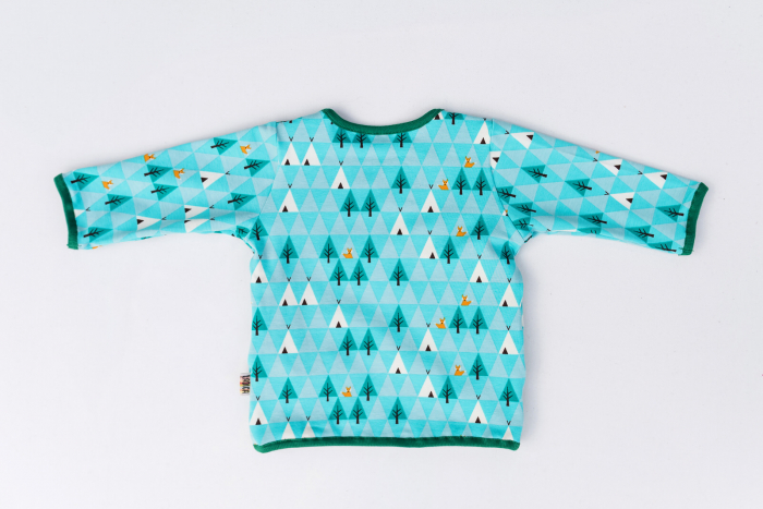 Costum pentru bebeluși din bumbac organic tipi blue [4]