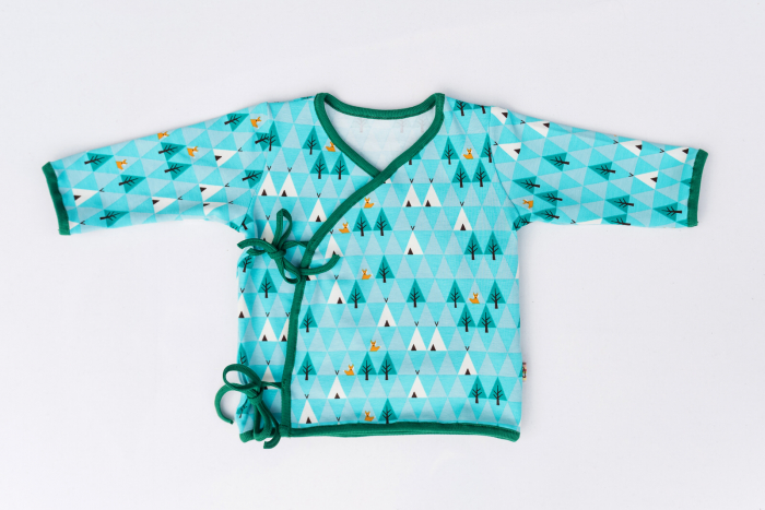 Costum pentru bebeluși din bumbac organic tipi blue [6]