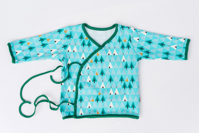 Costum pentru bebeluși din bumbac organic tipi blue [2]