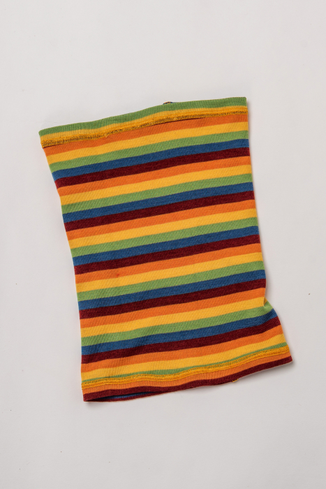 Fular tubular din din țesătură organică de merinos și mătase multicolor, pentru copii [4]