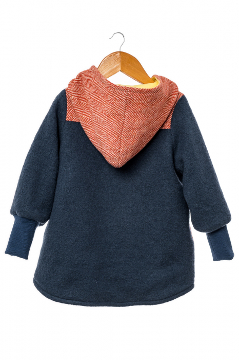 Jachetă din lână merinos fiartă și Harris Tweed, pentru copii [3]