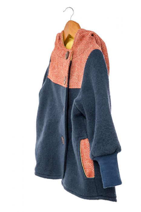 Jachetă din lână merinos fiartă și Harris Tweed, pentru copii [2]