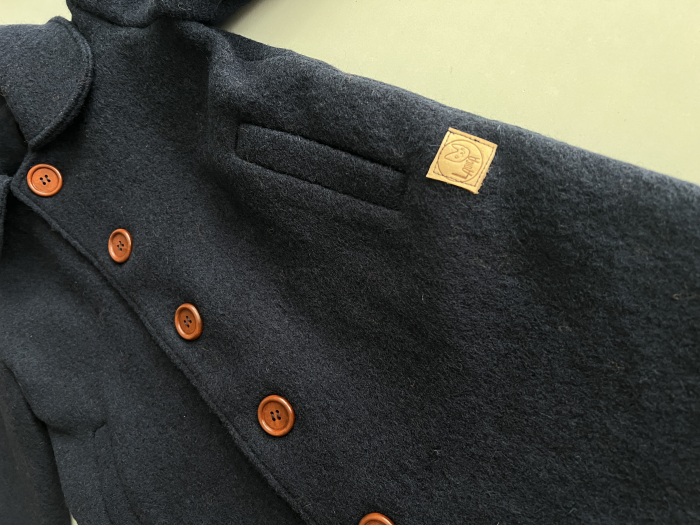 Palton din lână fiartă albastru pentru fete - 122 [2]