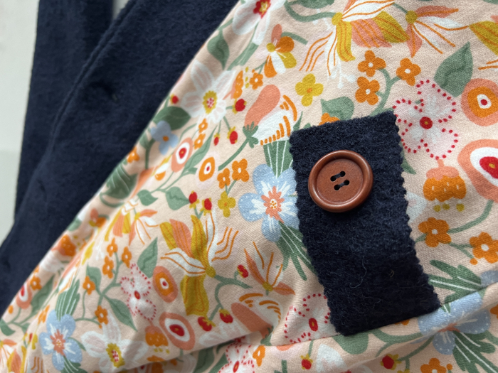 Palton din lână fiartă albastru pentru fete - 122 [6]