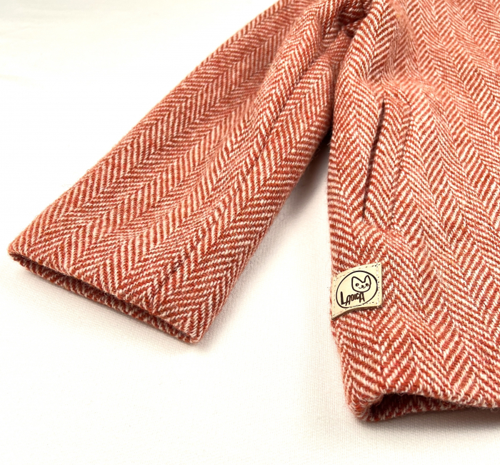 Palton scurt din lână pură- Harris Tweed, pentru fete [2]