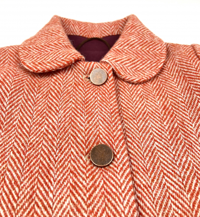 Palton scurt din lână pură- Harris Tweed, pentru fete [3]
