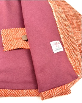 Palton scurt din lână pură- Harris Tweed, pentru fete [5]