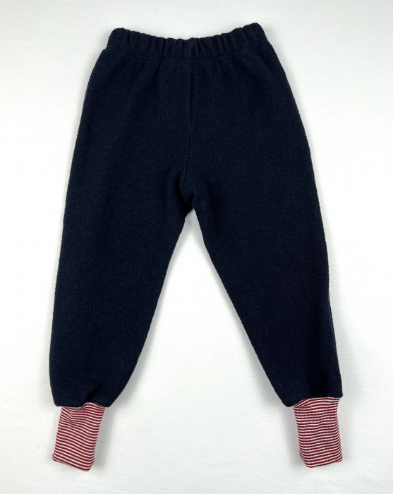 Pantaloni din lână merinos fiartă navy pentru copii, 4 ani [3]