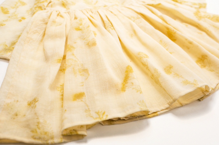 Rochie din țesătură de lână merinos vopsită natural cu plante, M 110 [4]