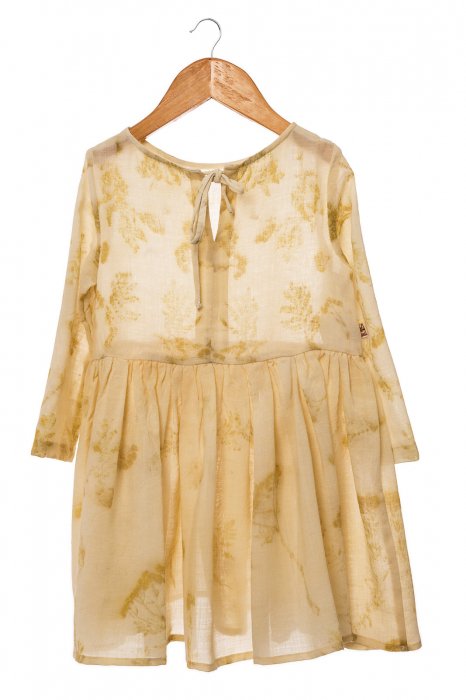 Rochie din țesătură de lână merinos vopsită natural cu plante, M 110 [7]