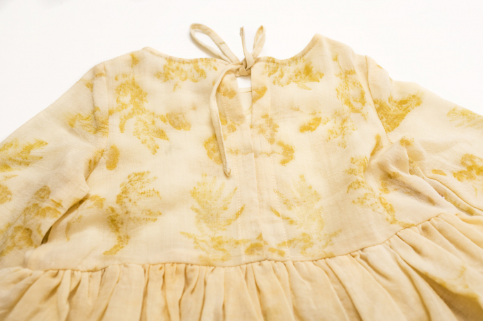 Rochie din țesătură de lână merinos vopsită natural cu plante, M 110 [5]