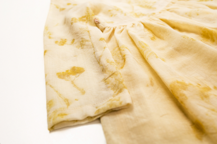 Rochie din țesătură de lână merinos vopsită natural cu plante, M 110 [3]