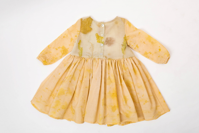 Rochie din țesătură de lână merinos organică, vopsită natural cu plante [4]