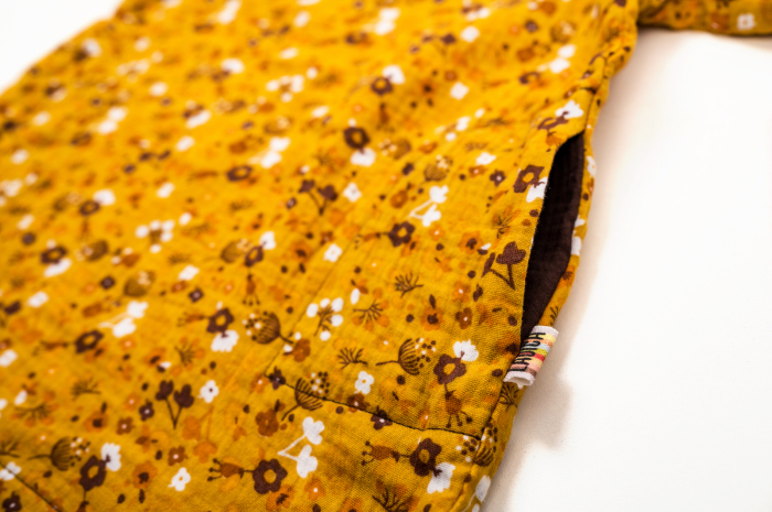 Rochie din muselina mustar cu floricele, pentru fete [6]