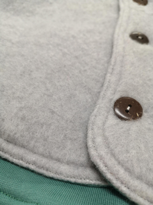Vestă clasică din fleece de lână merinos organică gri, pentru bebeluși [9]