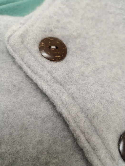 Vestă clasică din fleece de lână merinos organică gri, pentru bebeluși [8]
