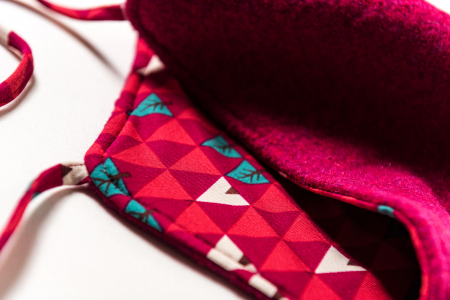 Căciulă din lână fiartă fuchsia dublata cu bumbac organic tipi, pentru copii [1]