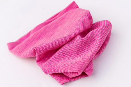 Fular tubular din jerse de lână merinos organică roz-flamingo, pentru fete [2]