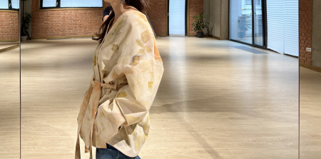 Kimono din bumbac imprimat cu plante, pentru femei- S/ M/ L [5]