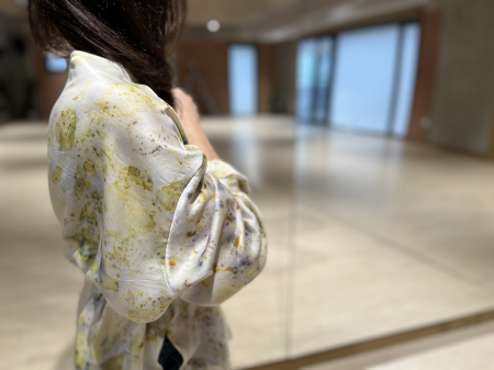 Kimono din mătase naturală imprimat cu plante- S/ M/ L [5]