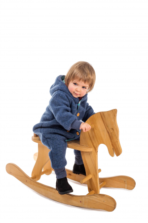 Overall din Fleece de lână merinos organică albastru, pentru bebeluși [1]