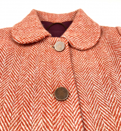 Palton scurt din lână pură- Harris Tweed, pentru fete [2]