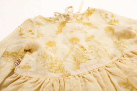 Rochii și Sarafane - Rochie din țesătură de lână merinos vopsită natural cu plante, M 110