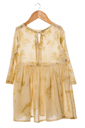Rochie din țesătură de lână merinos vopsită natural cu plante, M 110 [6]