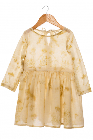Rochie din țesătură de lână merinos vopsită natural cu plante, M 110 [5]