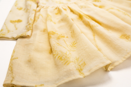 Rochie din țesătură de lână merinos vopsită natural cu plante, M 110 [1]