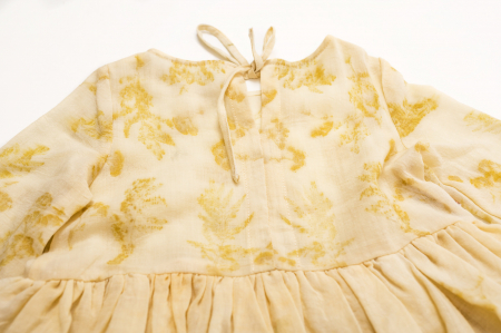 Rochie din țesătură de lână merinos vopsită natural cu plante, M 110 [4]