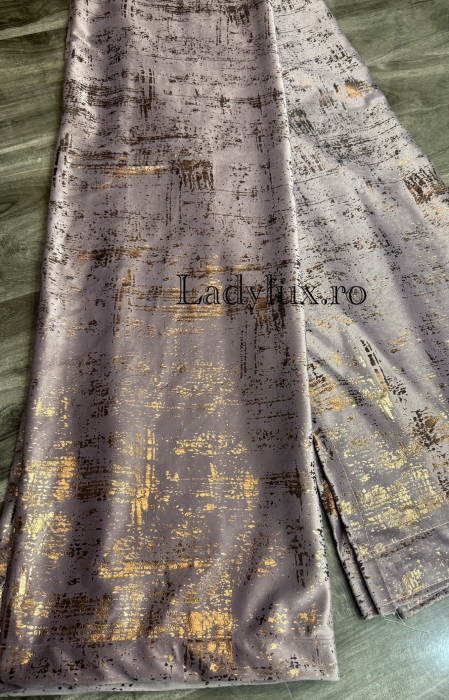 Set Draperii Catifea cu insertii -3 Metri Lățime, 2 Panouri (1.5 m + 1.5 m), Înălțime 2.70 m – Gata Cusute cu Tiv și Rejansă– C1603 [1]